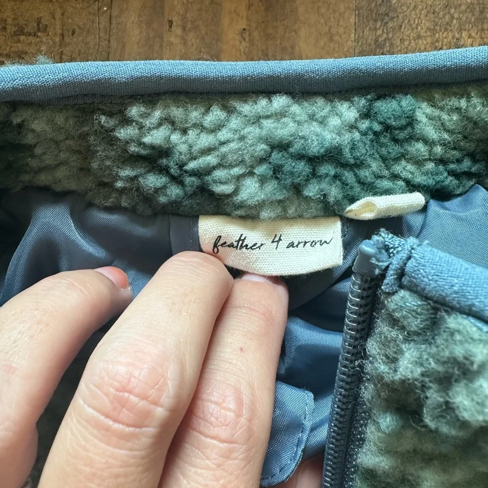 Feather 4 Arrow - Cozy Green and Gray Kids Jacket